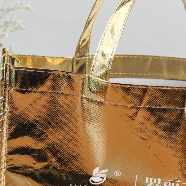 Gold Printed Shopping Bag