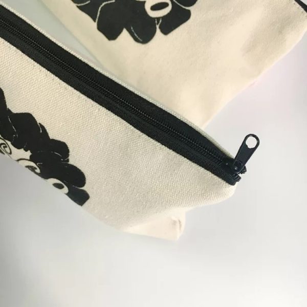 Cotton Pouch With Zipper